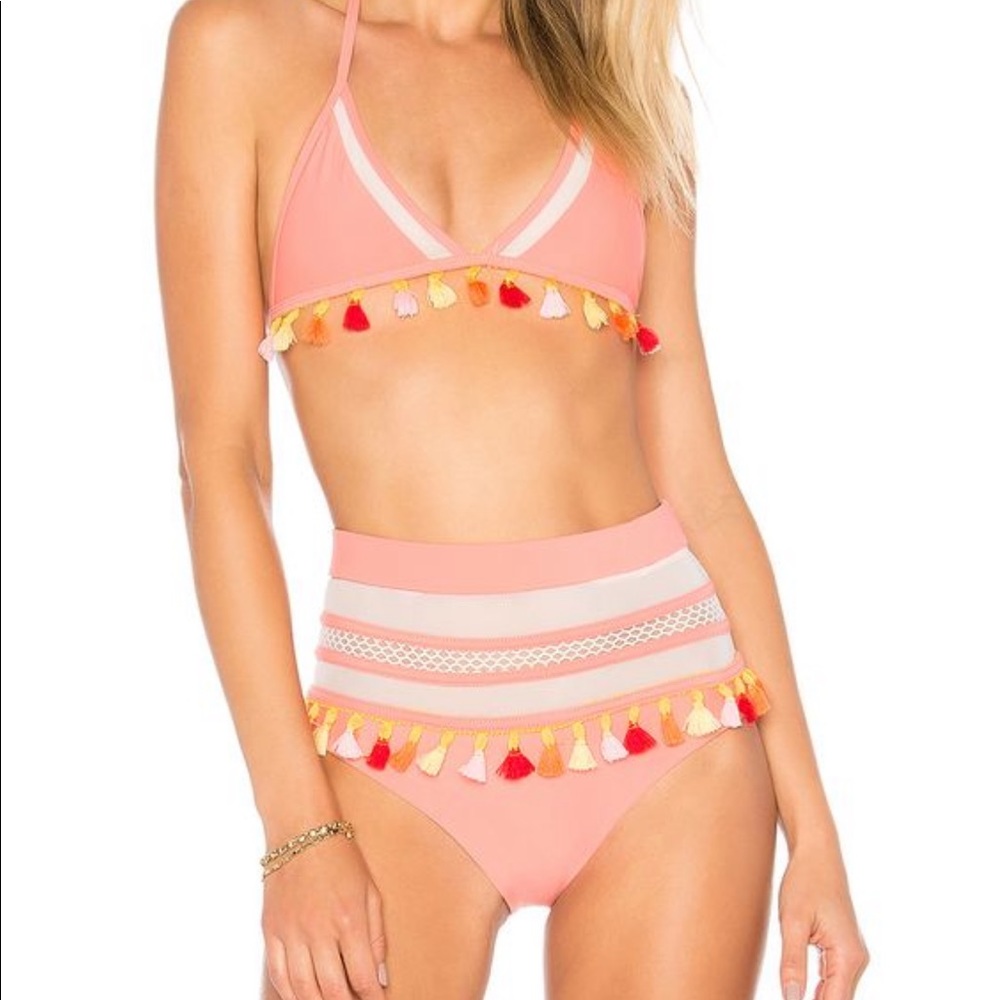 TULAROSA Frida high waisted tassel bikini, NWT, Size XXS